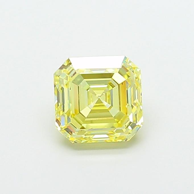 3.03 Ct. Fancy Intense Yellow Asscher Lab Grown Diamond