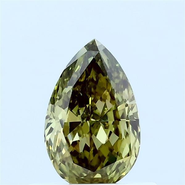 0.59 Ct. Fancy Vivid Green Pear Lab Grown Diamond