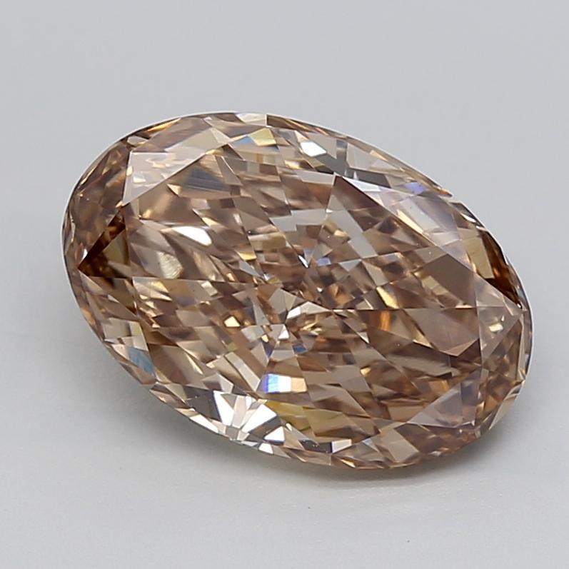 3.77 Ct. Fancy  Brown Oval Lab Grown Diamond