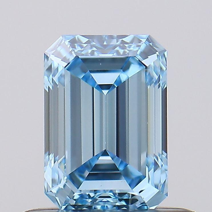0.58 Ct. Fancy Intense Blue Emerald Lab Grown Diamond