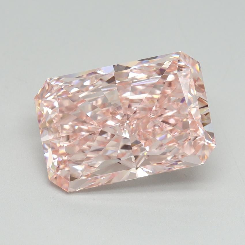 5.90 Ct. Fancy Vivid Pink Radiant Lab Grown Diamond