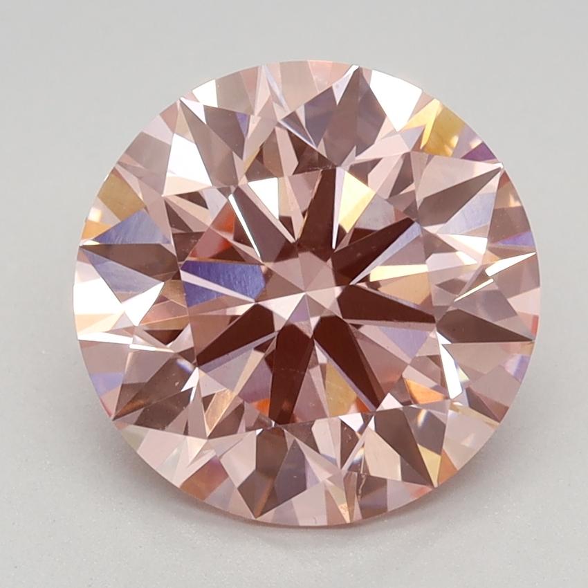 2.70 Ct. Fancy Vivid Pink Round Lab Grown Diamond