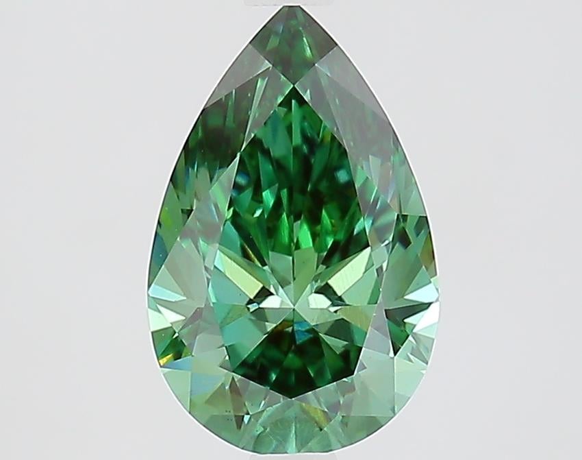 1.81 Ct. Fancy Vivid Green Pear Lab Grown Diamond