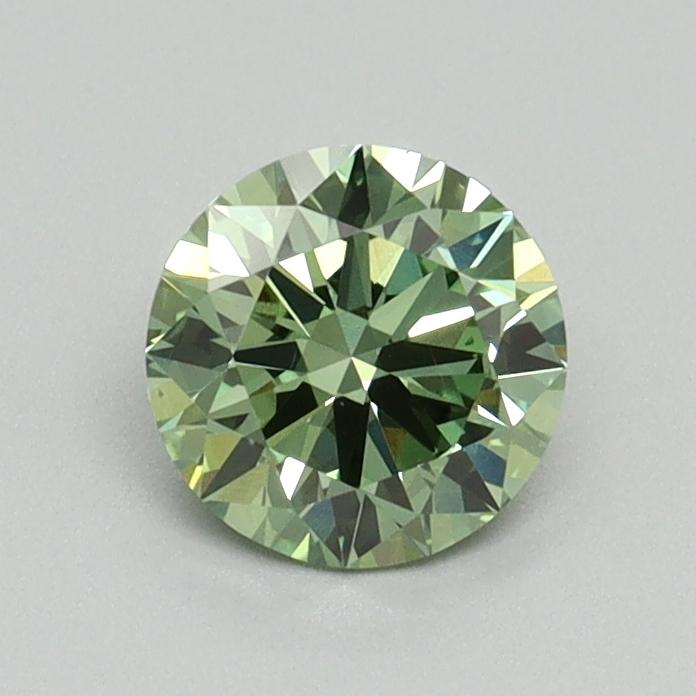 0.70 Ct. Fancy Vivid Green Round Lab Grown Diamond