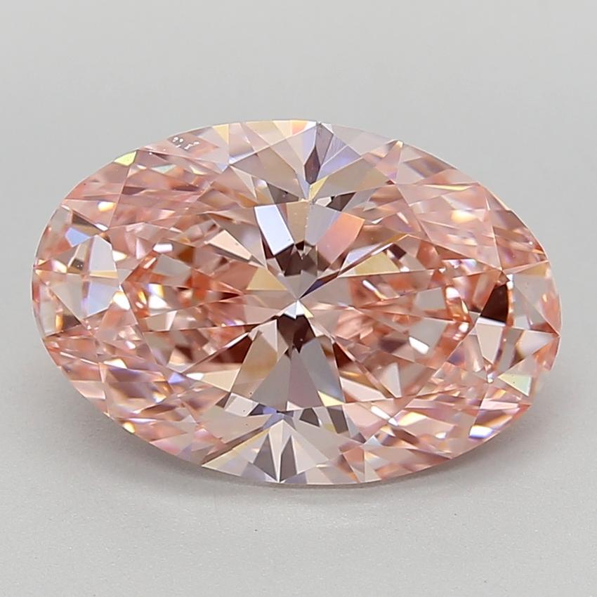 5.58 Ct. Fancy Vivid  Pink Oval Lab Grown Diamond