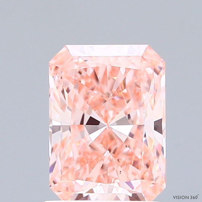 1.57 Ct. Fancy Vivid Pink Radiant Lab Grown Diamond