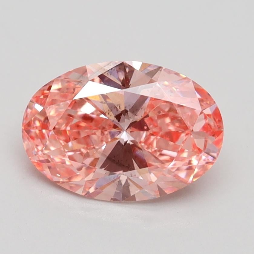 1.36 Ct. Fancy Vivid Pink Oval Lab Grown Diamond