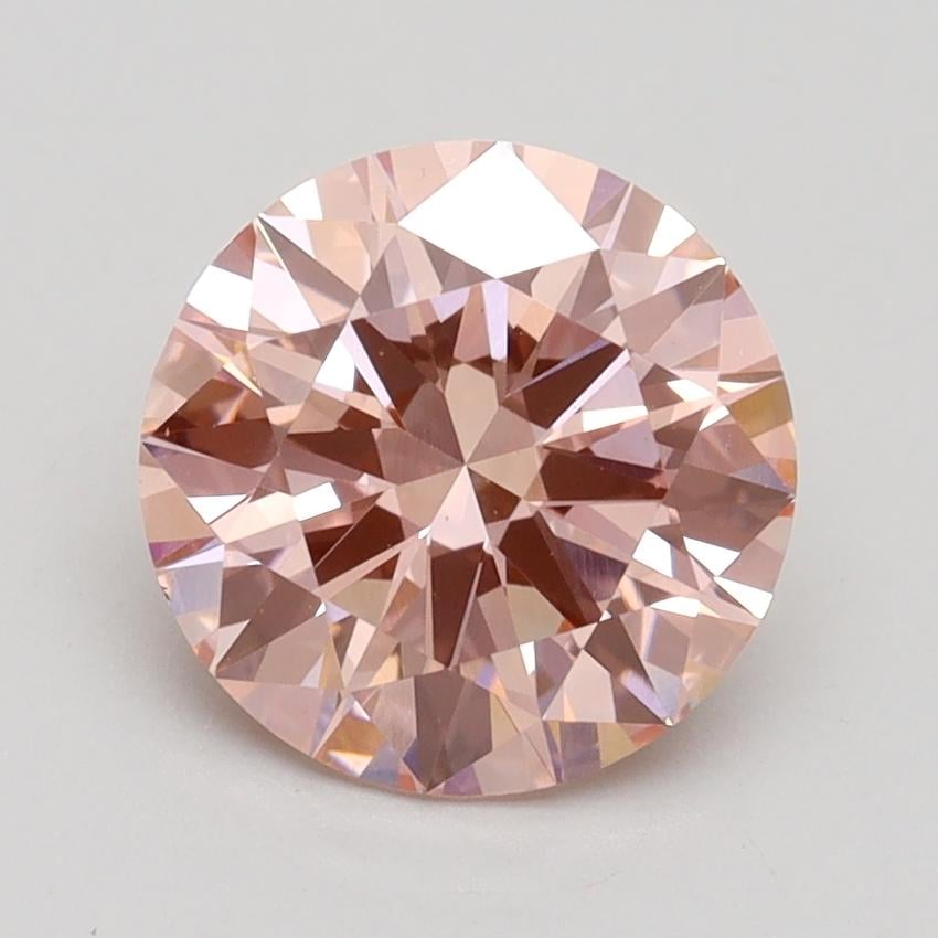2.08 Ct. Fancy Intense Pink Round Lab Grown Diamond