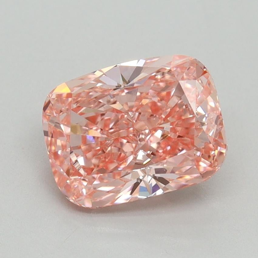 2.03 Ct. Fancy Vivid Pink Cushion Lab Grown Diamond