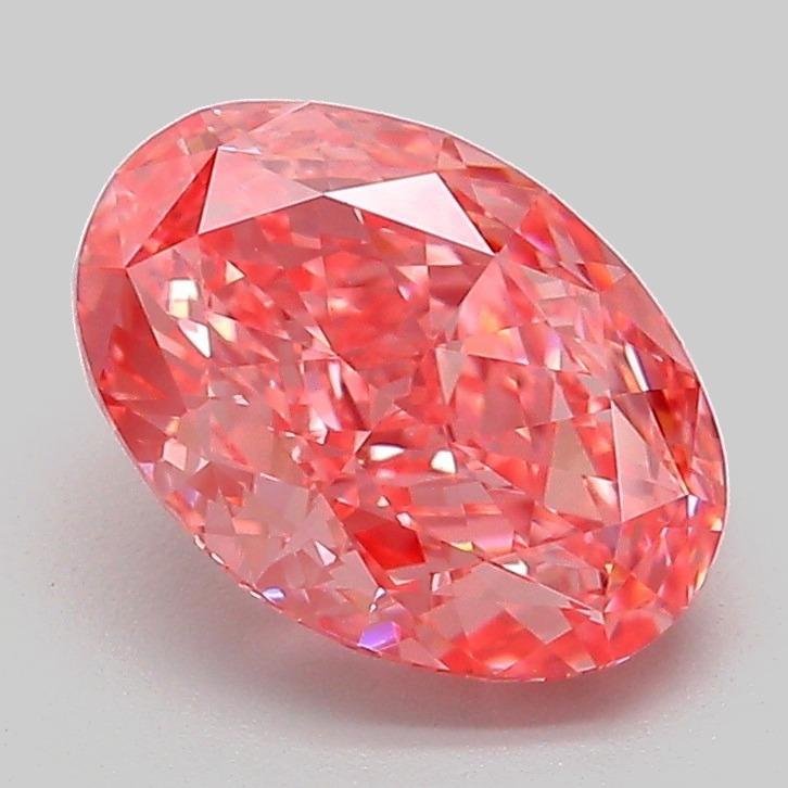 2.08 Ct. Fancy Vivid Pink Oval Lab Grown Diamond