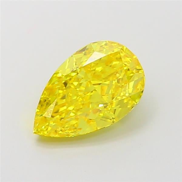 1.74 Ct. Fancy Vivid  Yellow Pear Lab Grown Diamond