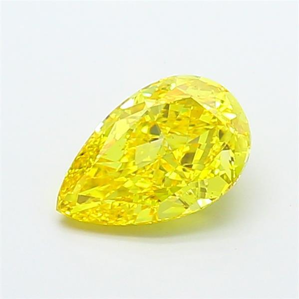 1.52 Ct. Fancy Vivid  Yellow Pear Lab Grown Diamond