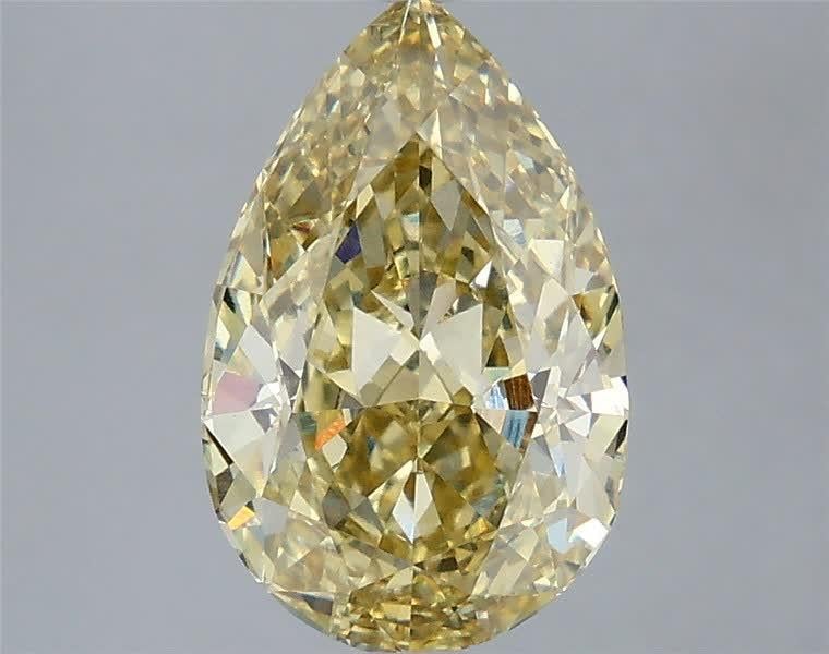3.09 Ct. Fancy Intense Yellow Pear Lab Grown Diamond