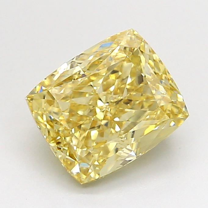 2.07 Ct. Fancy Intense Yellow Cushion Lab Grown Diamond