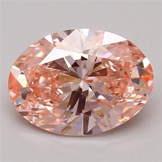 2.00 Ct. Fancy Vivid Pink Oval Lab Grown Diamond