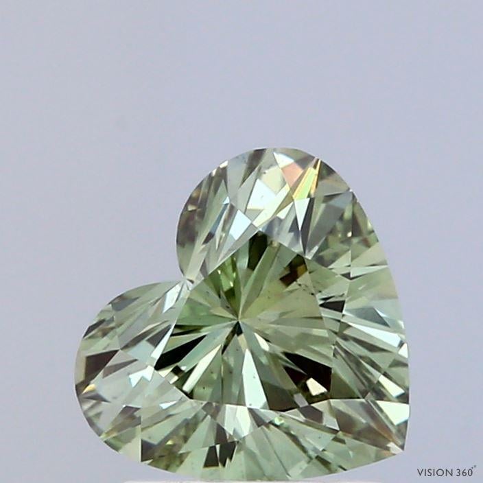 1.51 Ct. Fancy Green Heart Lab Grown Diamond