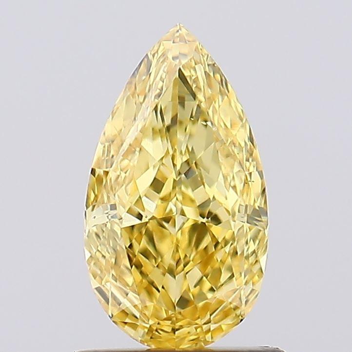 1.04 Ct. Fancy Vivid Yellow Pear Lab Grown Diamond