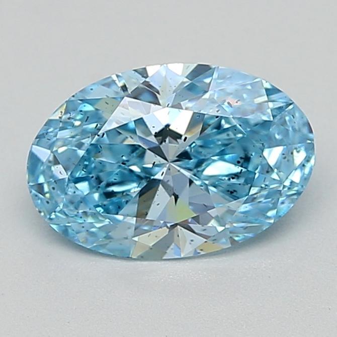 1.08 Ct. Fancy Vivid  Blue Oval Lab Grown Diamond