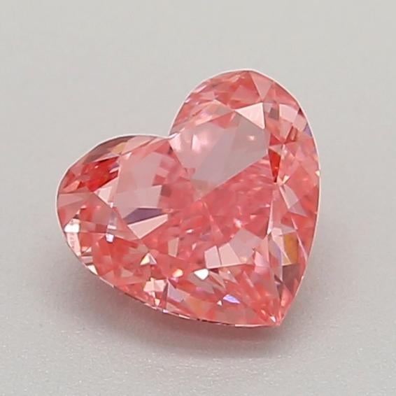 0.37 Ct. Fancy Vivid  Pink Heart Lab Grown Diamond