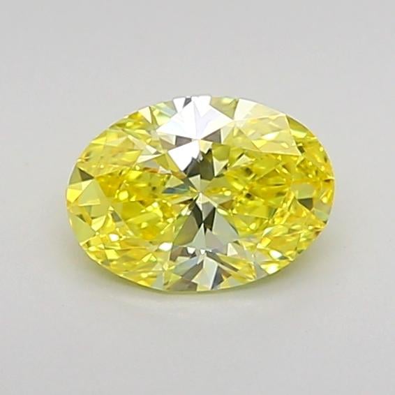 0.56 Ct. Fancy Vivid  Yellow Oval Lab Grown Diamond