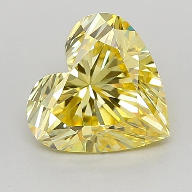0.64 Ct. Fancy Vivid  Yellow Heart Lab Grown Diamond