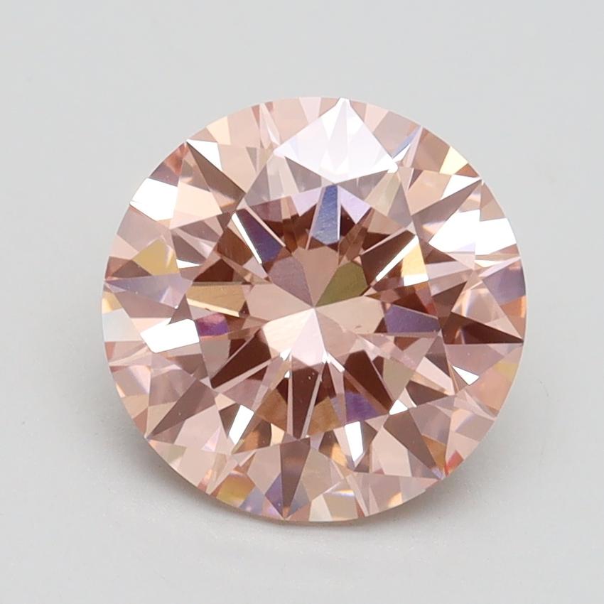 2.22 Ct. Fancy Intense Pink Round Lab Grown Diamond