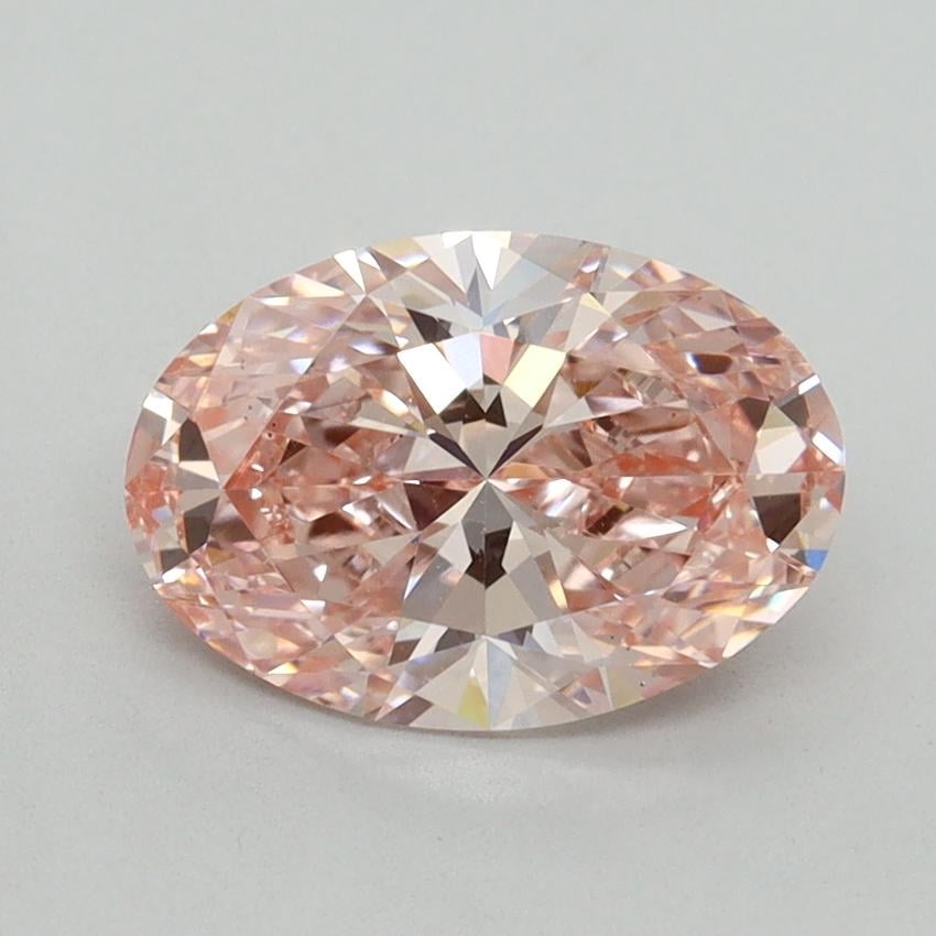 1.78 Ct. Fancy Vivid Pink Oval Lab Grown Diamond