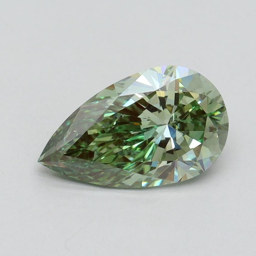 2.00 Ct. Fancy Vivid Green Pear Lab Grown Diamond