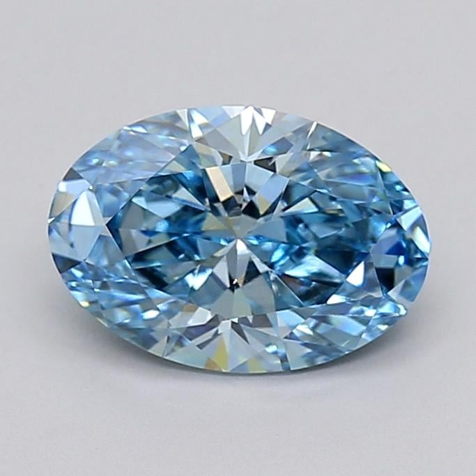 2.03 Ct. Fancy Vivid  Blue Oval Lab Grown Diamond