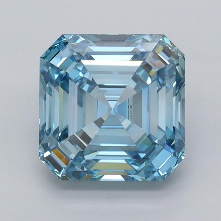 2.04 Ct. Fancy Vivid  Blue Asscher Lab Grown Diamond