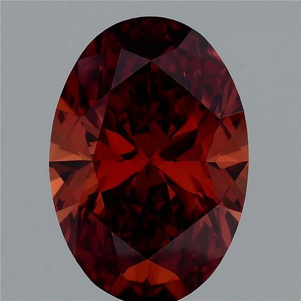 2.51 Ct. Fancy Vivid  Orange Oval Lab Grown Diamond