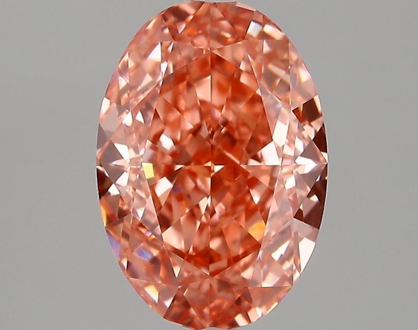 3.80 Ct. Fancy Vivid Pink Oval Lab Grown Diamond