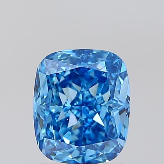 1.51 Ct. Fancy Vivid Blue Cushion Lab Grown Diamond