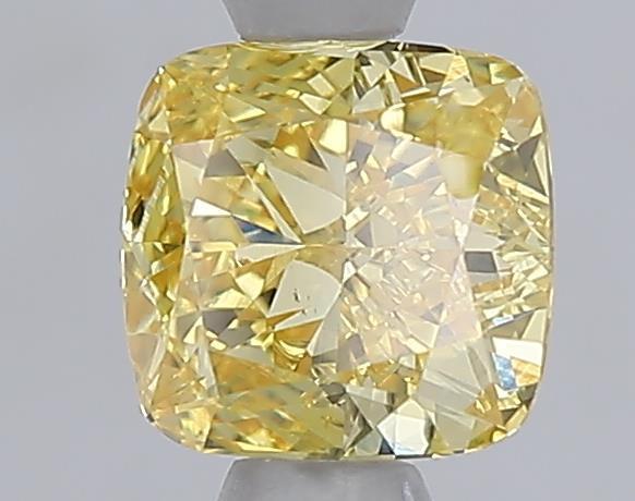 1.01 Ct. Fancy Vivid Yellow Yellow Cushion Lab Grown Diamond