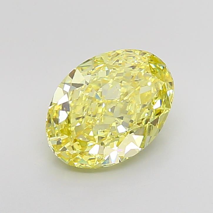 3.62 Ct. Fancy Intense Yellow Oval Lab Grown Diamond