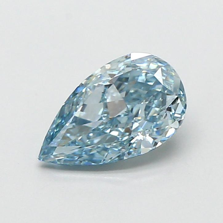 1.13 Ct. Fancy Vivid Greenish Blue Pear Lab Grown Diamond