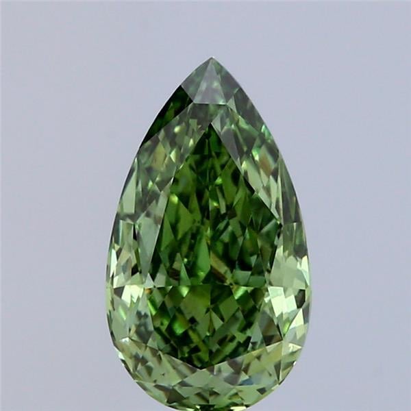 1.60 Ct. Fancy Vivid Green Pear Lab Grown Diamond