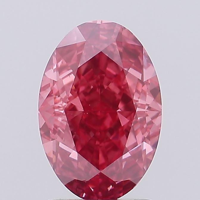 2.18 Ct. Fancy Vivid Pink Oval Lab Grown Diamond