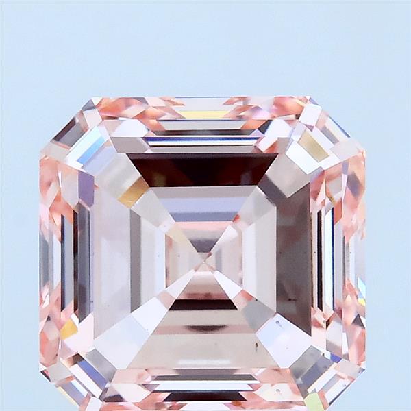 4.05 Ct. Fancy Intense Pink Asscher Lab Grown Diamond