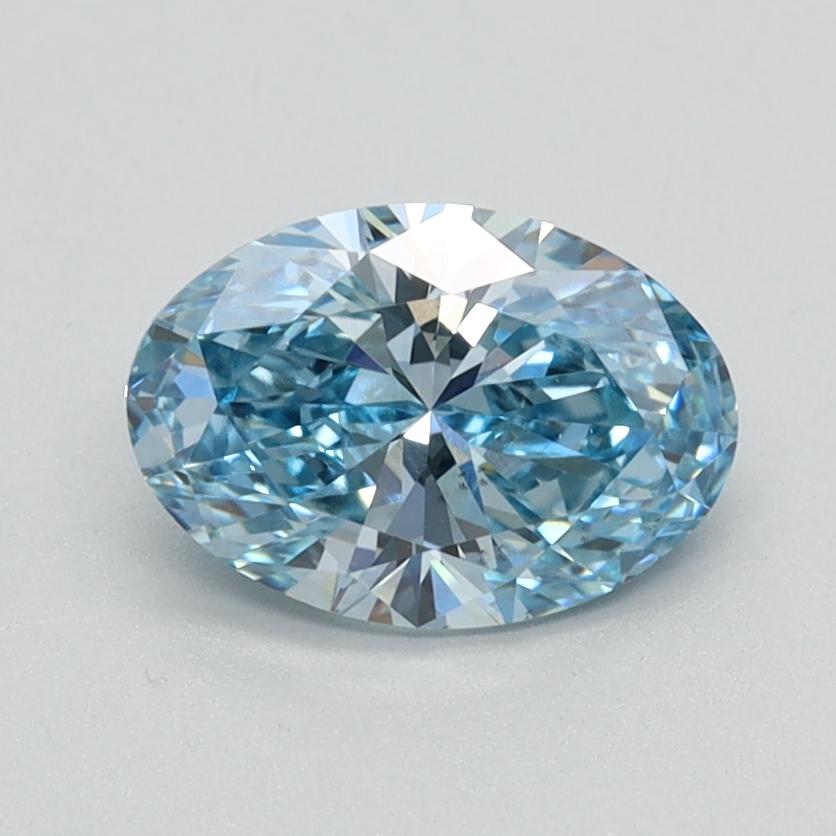 0.90 Ct. Fancy Vivid Blue Oval Lab Grown Diamond