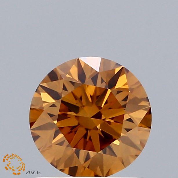 1.01 Ct. Fancy Orange Round Lab Grown Diamond
