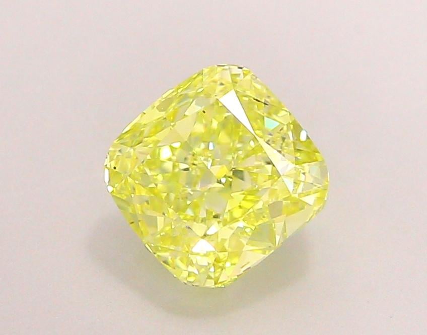 1.7 Ct. Fancy Intense Yellow Cushion Lab Grown Diamond