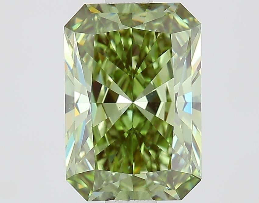 1.62 Ct. Fancy Vivid Green Radiant Lab Grown Diamond