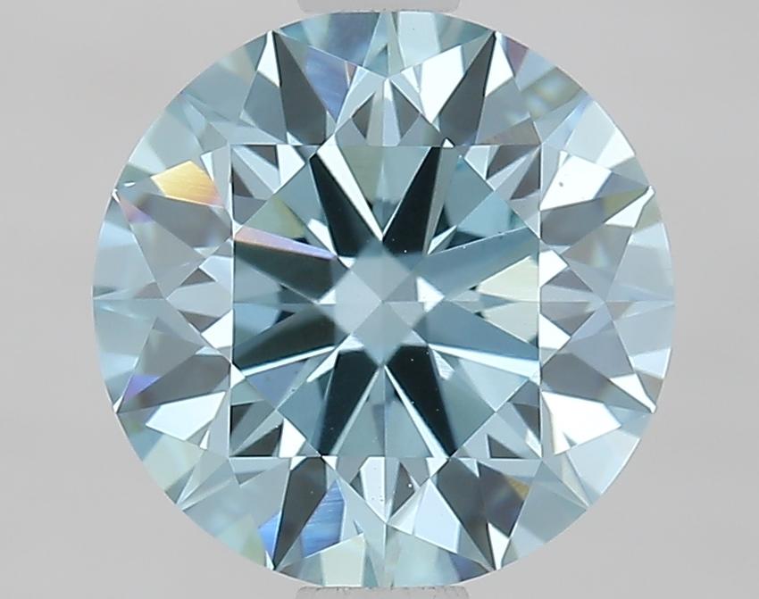 1.57 Ct. Fancy Vivid Blue Round Lab Grown Diamond