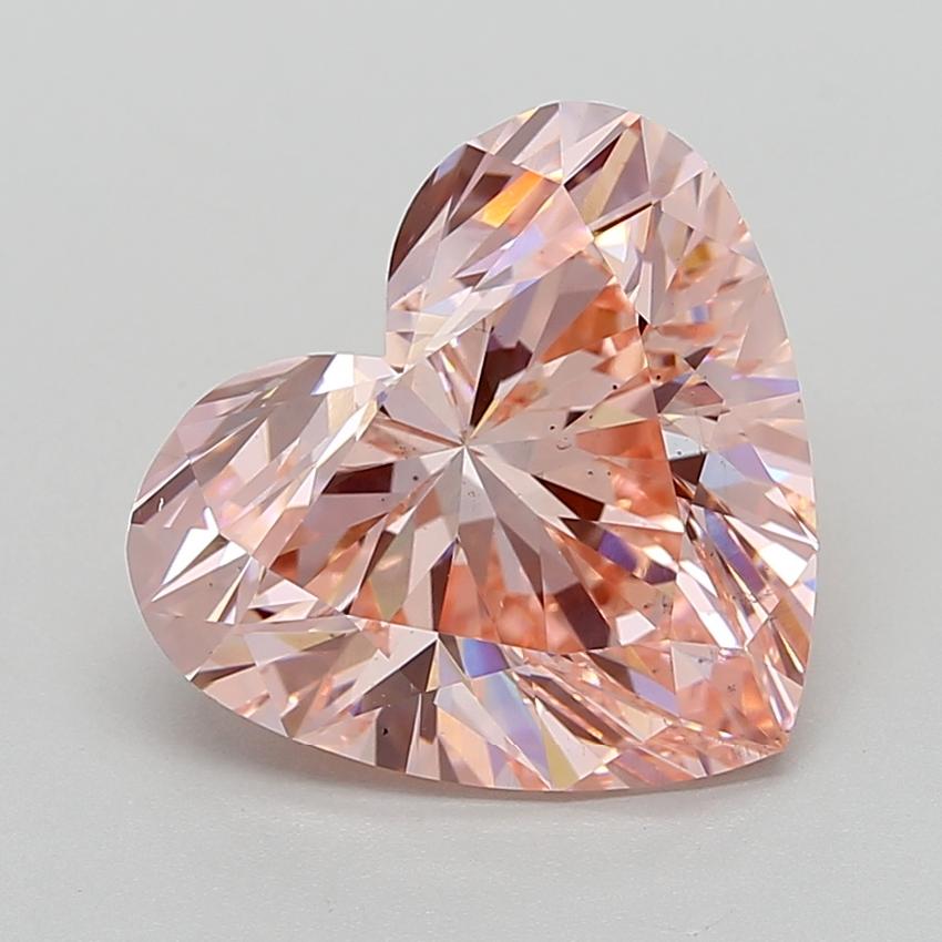 7.03 Ct. Fancy Vivid  Pink Heart Lab Grown Diamond