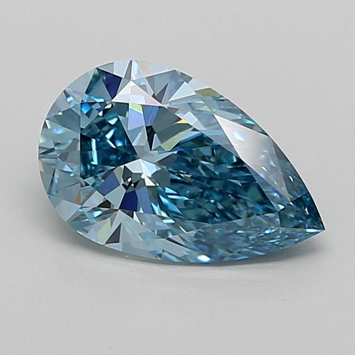 2.19 Ct. Fancy Vivid  Blue Pear Lab Grown Diamond