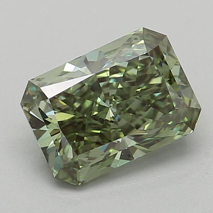 1.94 Ct. Fancy Vivid  Green Radiant Lab Grown Diamond