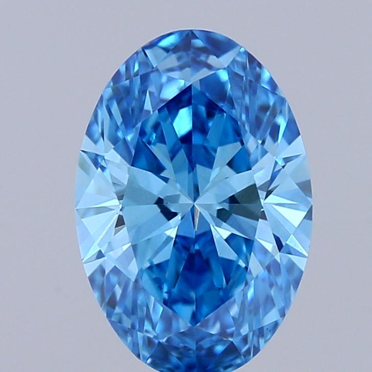 1.10 Ct. Fancy Vivid Blue Oval Lab Grown Diamond