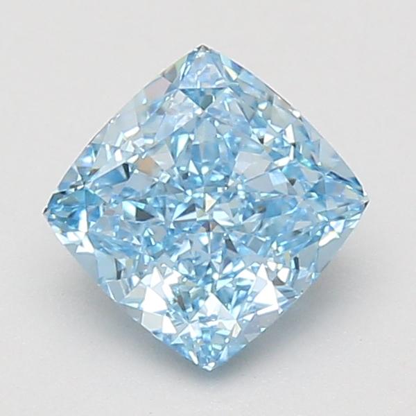 1.60 Ct. Fancy Vivid Blue Cushion Lab Grown Diamond