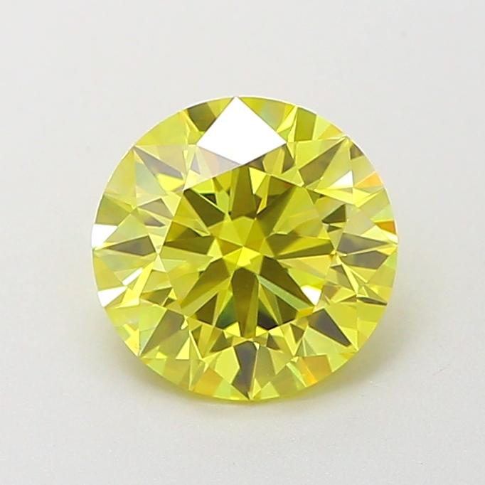 1.06 Ct. Fancy Vivid Yellow Round Lab Grown Diamond